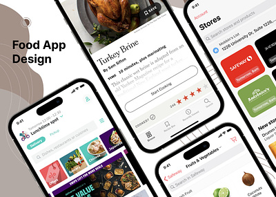 Food App Design app food app graphic design mobile app design ui user experience user interface