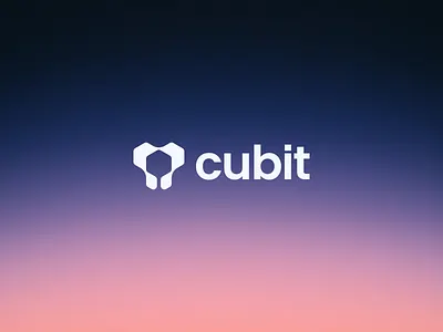 Cubit – Logo Design branding cube design flat geometric geometry gradient graphic design logo minimal minimalism minimalist saas