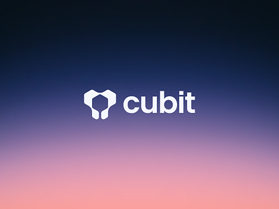 Cubit – Logo Design branding cube design flat geometric geometry gradient graphic design logo minimal minimalism minimalist saas