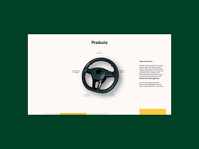 3D Steering Wheel 3d animation branding clean corporate design green interaction interface motion ui ux video web