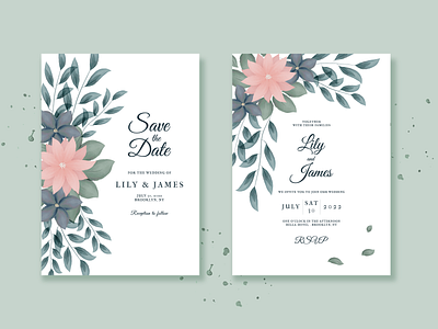 Watercolor wedding invitation adobe illustrator art design graphic design illustration invitation invitation design love rustic wedding vector watercolor wedding wedding invitation