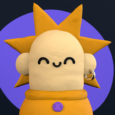 Yumie #2 3d cartoon character design cinema 4d clay graphic design nft nft collection redshift