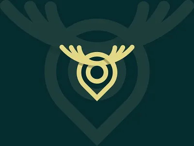 Deer Location Logo (for sale) deer location logo deer pin logo hunt logo hunting logo