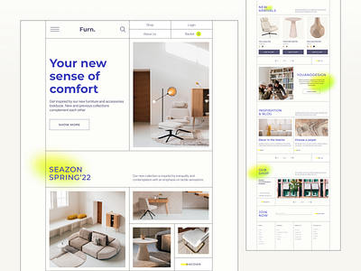 Furniture brand & store «FURN.» / E-commerce design ecommerce furniture store ui uiux uiux design user experience user interface ux web design webdesign website webstore