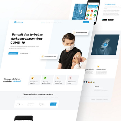 PeduliLindungi - Website Redesign clean clean design landing page pedulilindungi redesign website