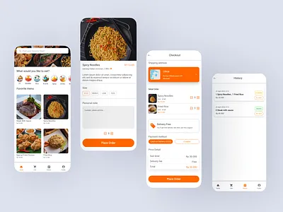Order Food App app design graphic design ui ux