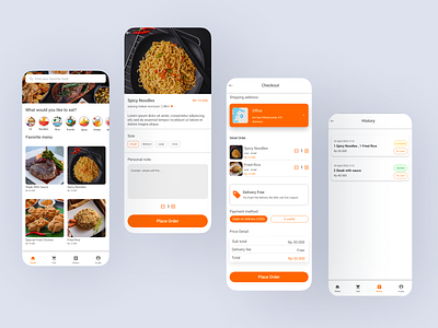 Order Food App app design graphic design ui ux