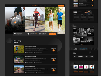 Runner Stamp fitness healthy landing page ragnar run run website runner running running web runragnar sport sports website uiux web web app web design web ui website website design website ui