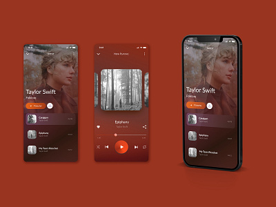 Daily UI #009 | Music Player UI app branding dailyui dailyuichallenge design music spotify taylorswift ui ux