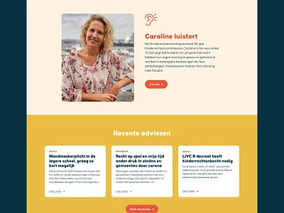 Kinderrechtencommissariaat (KRC) branding design illustration layout logo ui ux web webdesign website