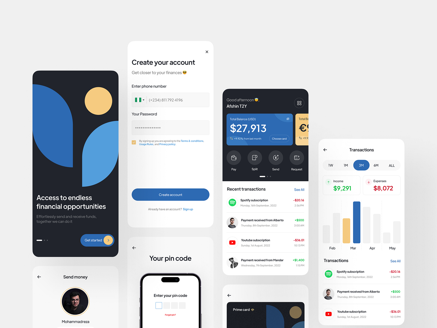 Banking mobile app 💰 by Emmanuel Edokpa for Piqo Studio on Dribbble