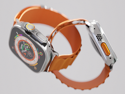 Apple Watch Ultra | 3D Study 3d 3d art 3d modeling abstract apple apple watch blender branding c4d cinema4d design illustration material maya pack shot product shader smartwatch substance