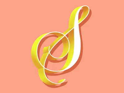 S 36 days of type design dimensional type drop cap hand lettering lettering typography