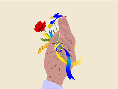 Peace for Ukraine aesthetic beauty blue branding cacomile daisy design figma illustration illustrator poppy standwithua ua ui ukraine ukrainian ux war webdesign yellow