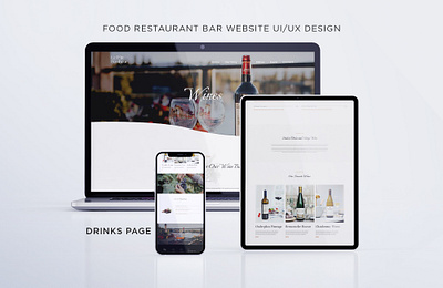 DRINKS PAGE | MODERN & SIMPLE WEBSITE UIUX DESIGN illustrator