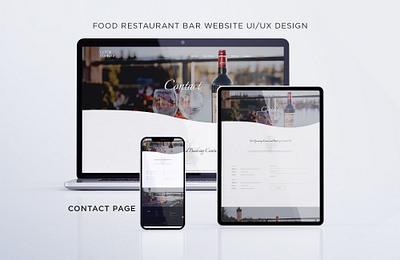 CONTACT PAGE | FOOD RESTAURANT BAR WEBSITE UIUX DESIGN illustrator