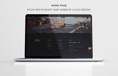 FOOTER SECTION | FOOD RESTAURANT WEBSITE UI/UX DESIGN illustrator photoshop