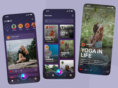 Social Media App app app design app ui facebook instagram minimalist mobile app mobile app design mobile app ui social app social media social media app social media app design social media template social media ui socializing ui ui design