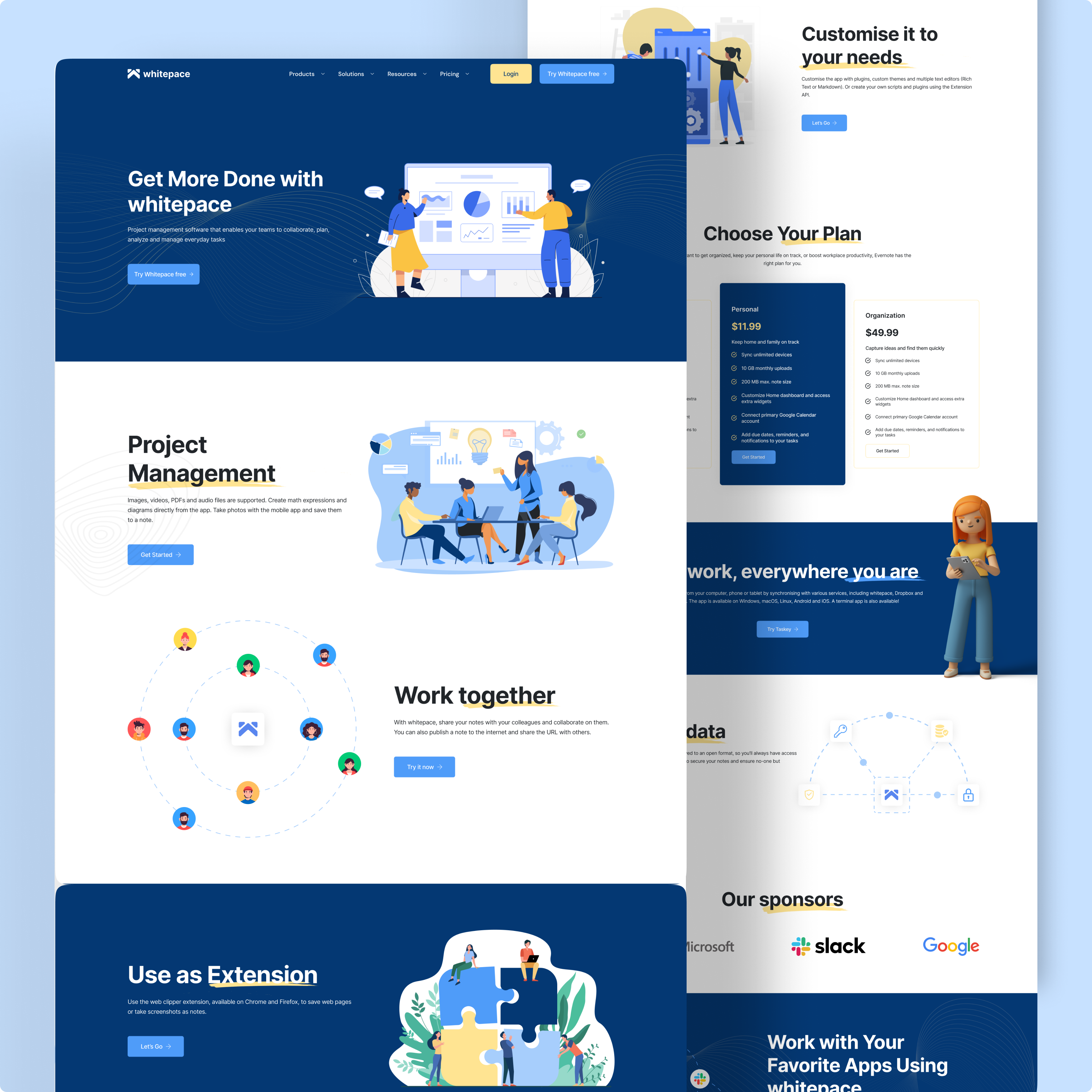 Project Management SaaS Landing Page cause study design free figma template free landing page freebie landing page management modern web design saas saas landing page saas website ui ux web web design website website design workflow