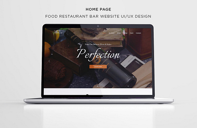 HOME PAGE HEADER | FOOD RESTAURANT BAR WEBSITE UIUX DESIGN illustrator