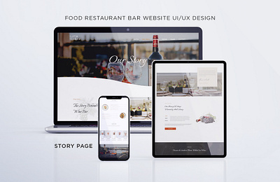 OUR STORY PAGE | FOOD RESTAURANT BAR WEBSITE UIUX DESIGN illustrator