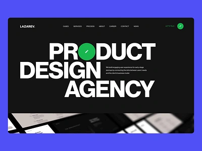 Smooth preloader & home for the design agency website | Lazarev. agency animation award winner design digital dynamic home lazarev motion graphics portfolio preloader preview product self promotion ui web