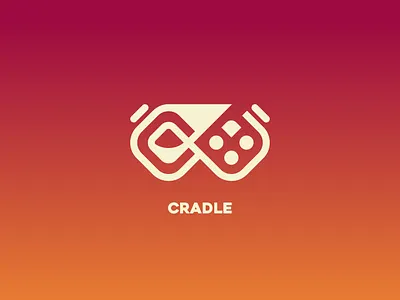 Cradle Startup Logo branding company design gaming logo minimalistic startup vector video games