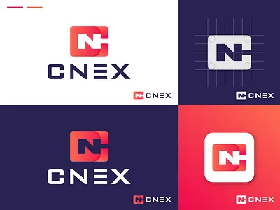 Cnex logo with C & N letter icon combination 99design 99design win contest best logo designer brand identity branding c logo cn logo creative logo gradient letter logo lettermark logodesign modern logo monogram n logo orange colorful text based text logo word logo wordmark
