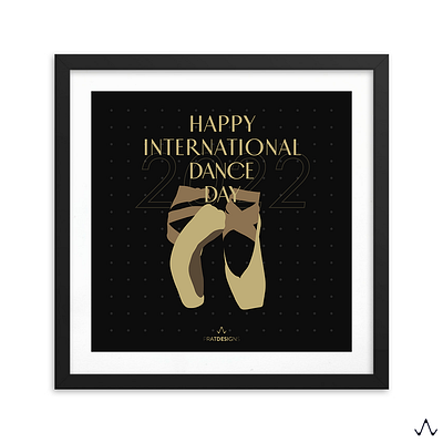 International Dance Day ballerina ballet black branding celebration champagne design digital painting gold graphic design illustration international dance day logo photoshop pointe sexy ui ux vector