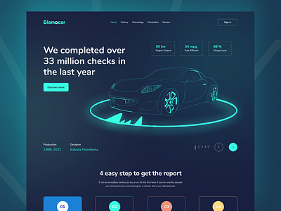 Blamocar- Car History Check Service Landing Page automobile automotive car auction car design car history car landing page car rental car report car sale car services car web carsharing dark mode illustration services uiux vin check vin checked vin history web design