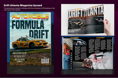 Drift Atlanta Magazine Article design graphic design indesign magazine magazine spread photoshop spread