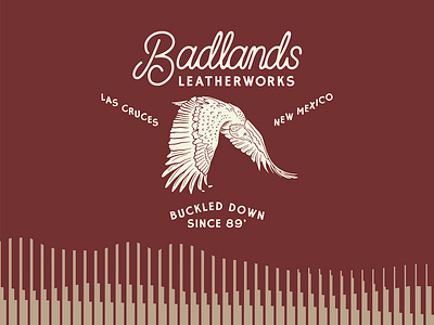 Good Guys Project 003: Badlands Leatherworks brand branding desert design graphic design illustration leather leatherworks logo new mexico procreate southwest typography vector vulture