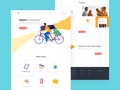 Landing page - Digital Innovations clean colors design illustration landing minimal ui ux web website