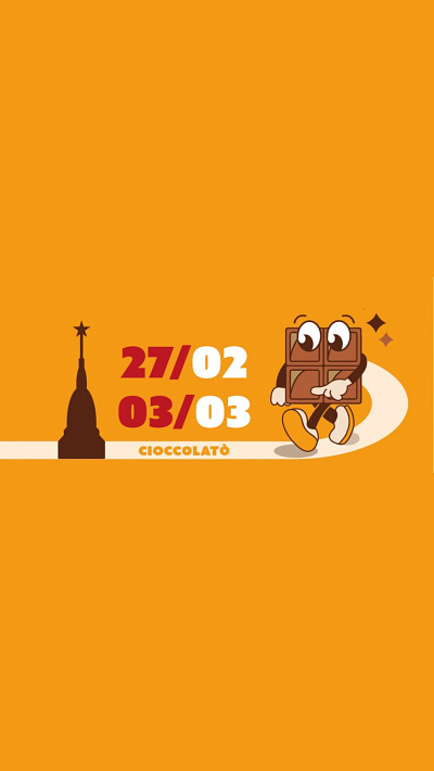 Cioccolató Torino 🍫 character chocolate flyer illustration illustrator manifesto pop