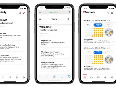 Walk Through DNA app mobile ui