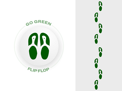 Go Green Flip Flop - Logo Design, Brand Design abcdefghijklmnopqrstuvwxyz brand brand identity branding logo logo design logo designer logo mark logodesign logos logotype mark minimal minimalist logo modern logo startup typography