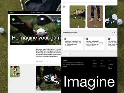 Imagine - Landing Page e commerce landing page product page web design