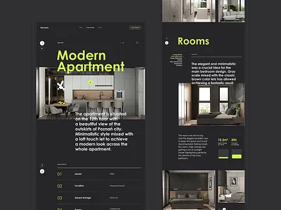 #126 - Concept shots apartment black branding design flat home house interior interior design landingpage luxury minimalism onepage portfolio project ui ux website work