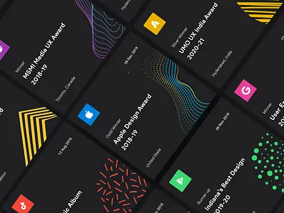 Card UI apple award black branding card card ui clean dark google illustration landing pages mobile modern night theme product branding product design ui ui ux ux vector