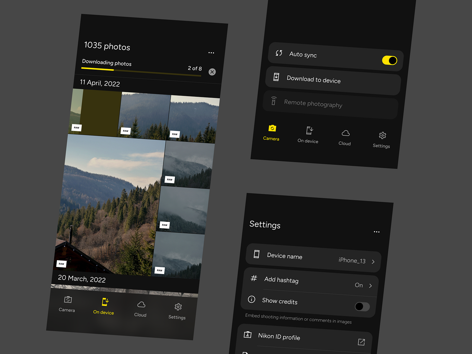 snapbridge / app redesign by Andriy Bodnaryuk on Dribbble