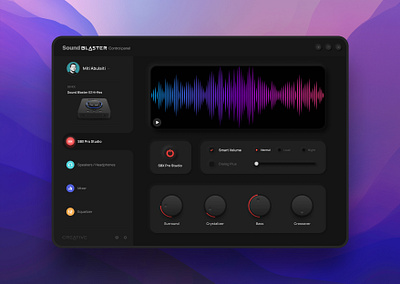 Sound Blaster Control Panel app audio control panel desktop interface mixer software sound ui uiux ux
