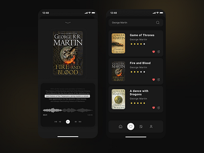 Audiobook design app application audio audiobook audiobook design book card follow ios library like mobile design money new payment popular shop solution design ui ux