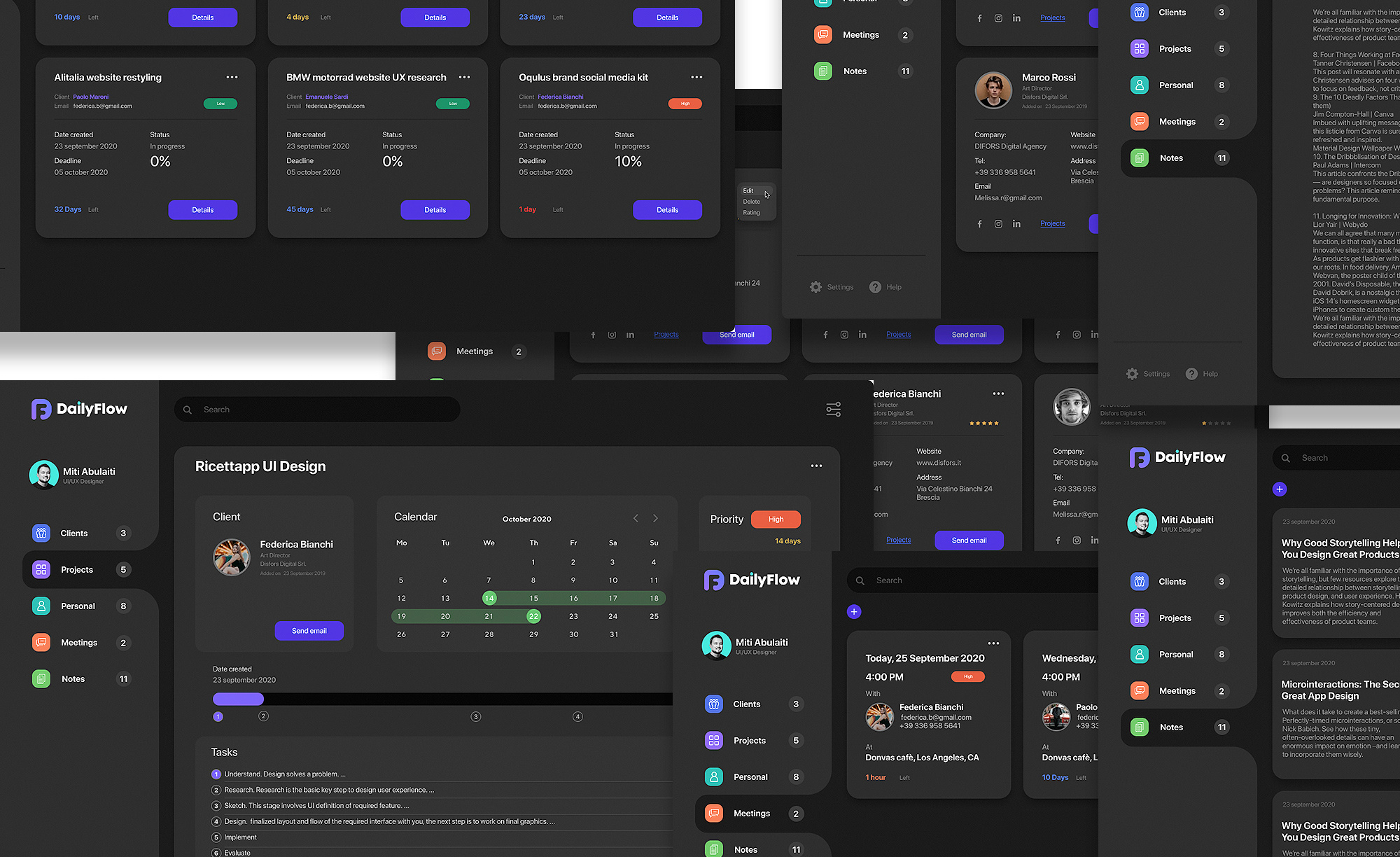 Project management app UI design by Miti Abulaiti on Dribbble