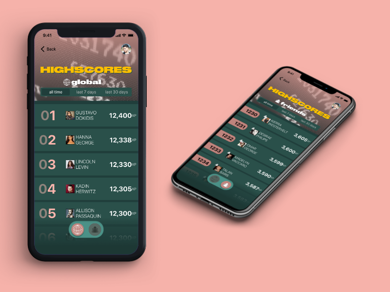 Brutalist App Leaderboard brutalism design figma mobile typography ui ux