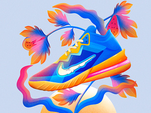 Nike Sneakers Illustration by Mako Zakaidze on Dribbble