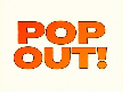 POP OUT after effects animation kinetic type