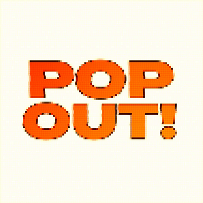 POP OUT after effects animation kinetic type