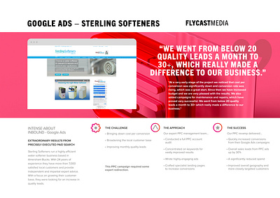STERLING SOFTENERS | GOOGLE ADS CASE STUDY advertising b2b conversion rate optimisation cro design google ads landing page landing page design marketing paid ads paid adverts ppc ppc landing page ppc marketing search ads search engine marketing smb
