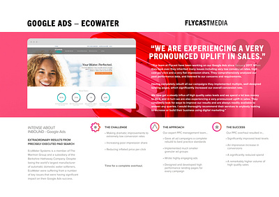 ECOWATER | GOOGLE ADS CASE STUDY advertising b2b conversion rate optimisation cro design google google ads landing page landing page design marketing paid ads pay per click ppc ppc landing page seach ads search engine marketing search marketing smb