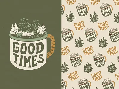 Good Times branding design graphic design handdrawn illus illustration logo vector wild